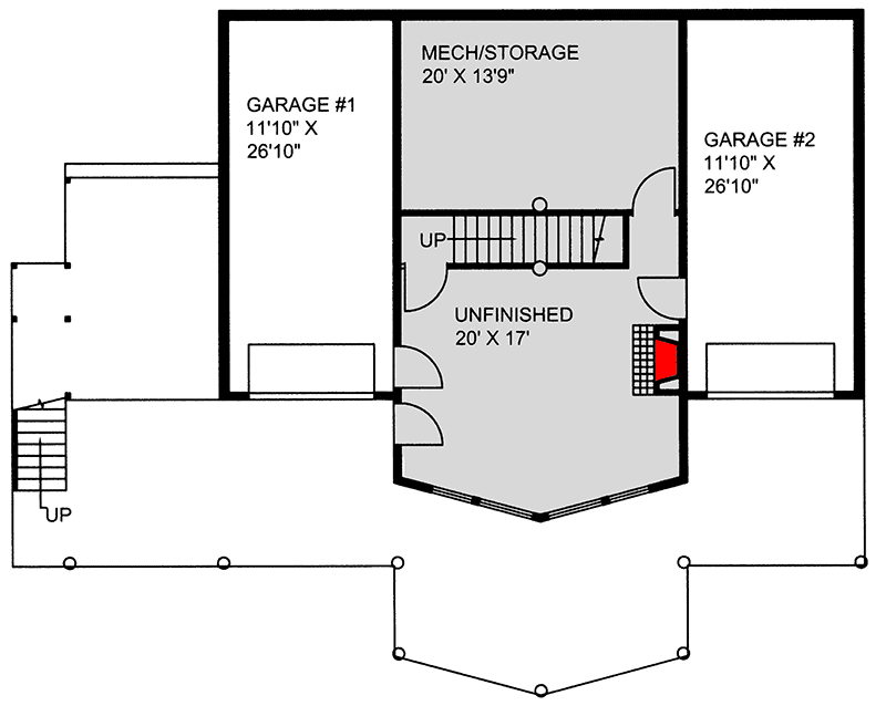 Plan 35393GH: Ideal Cottage Home Plan - Floor Plan - Ground Level - Contemporary, Mountain, Northwest, Vacation