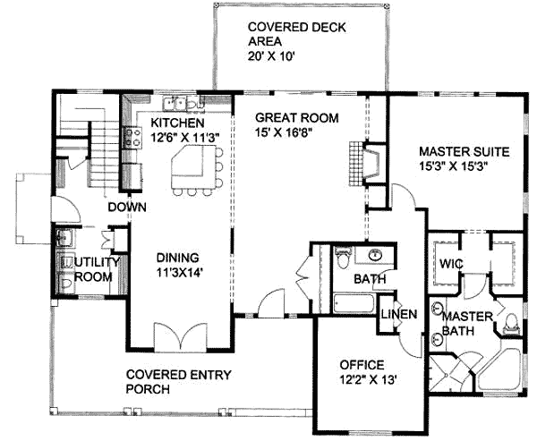 Plan 35397GH: Finished Lower Level - Floor Plan - Main Level - Mountain, Northwest, Traditional