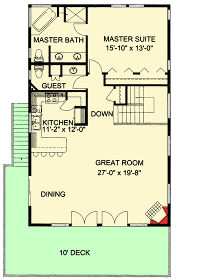 Plan 35462GH: Two-Story Windows - Floor Plan - 2nd Floor - Mountain, Northwest