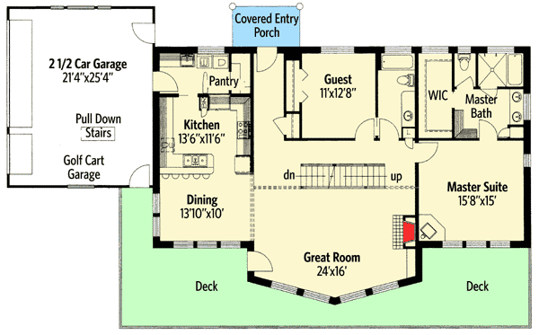 Plan 35492GH: Dramatic Two-Story Windows - Floor Plan - Main Level - Mountain, Northwest