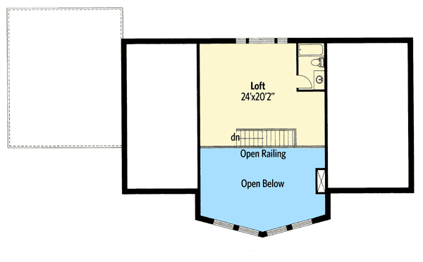 Plan 35492GH: Dramatic Two-Story Windows - Floor Plan - 2nd Floor - Mountain, Northwest
