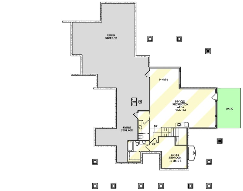 Plan 95224RW: 3700 Square Foot Mountain Farmhouse with Wraparound Porch and Lower Level Expansion - Floor Plan - Optional Lower Level - Country, Farmhouse, Mountain, Rustic