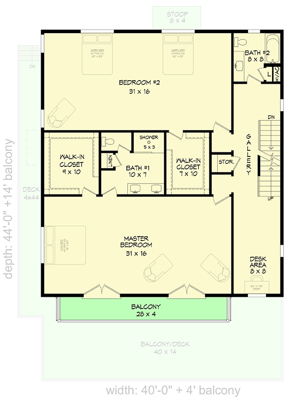 Plan 680220VR: Contemporary 3-Story House Plan with Observation Deck - 5305 Sq Ft - Floor Plan - 2nd Floor - Beach, Coastal, Contemporary