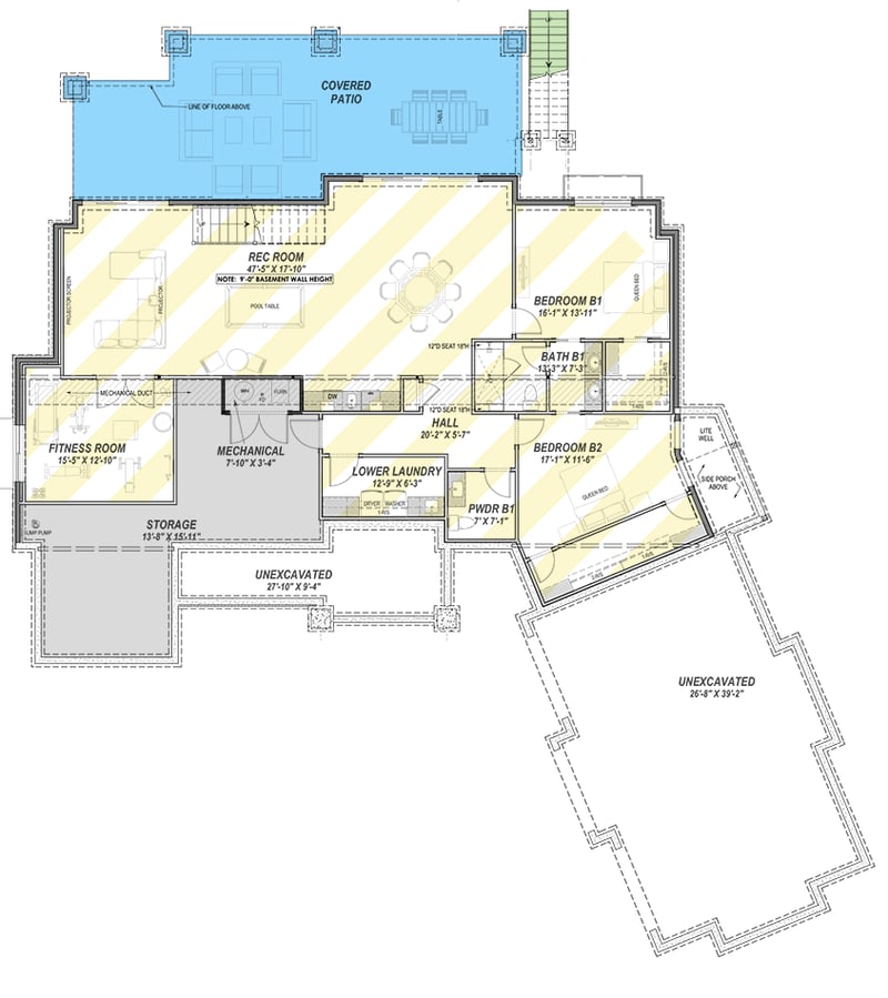 Plan 64545SC: Mountain Craftsman House Plan with Angled Garage - 2700 Sq Ft - Floor Plan - Optional Lower Level - Craftsman, Mountain, New American