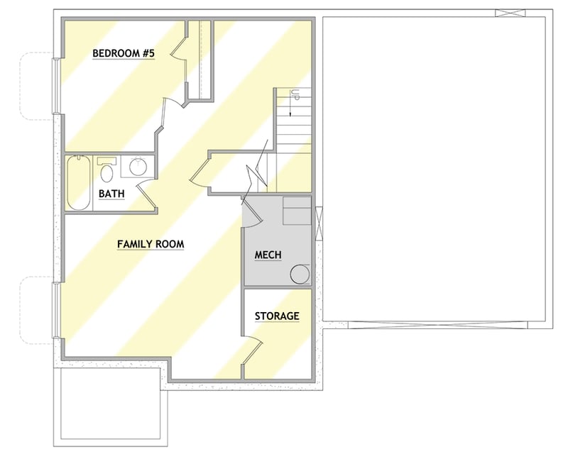 Plan 849025PGE: New American House Plan with 4 Upstairs Bedrooms - 2778 Sq Ft - Floor Plan - Optional Lower Level - Craftsman, New American