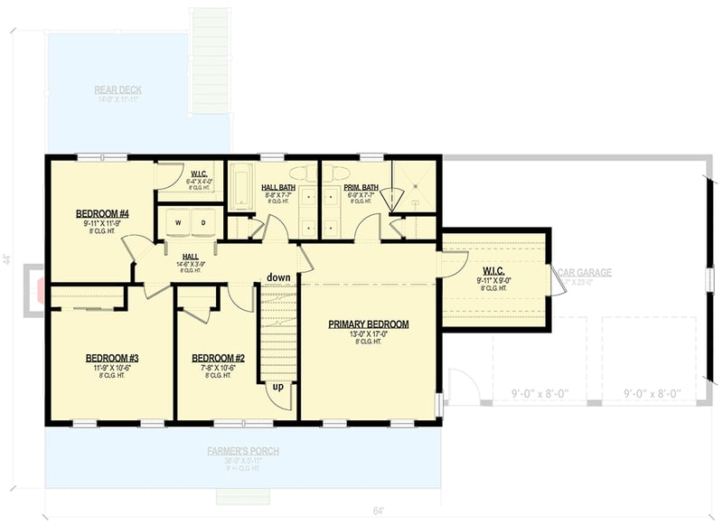 Plan 470003ECK: Two-Story Traditional House Plan with Formal Dining Room - 2056 Sq Ft - Floor Plan - 2nd Floor - Colonial, Country, Traditional
