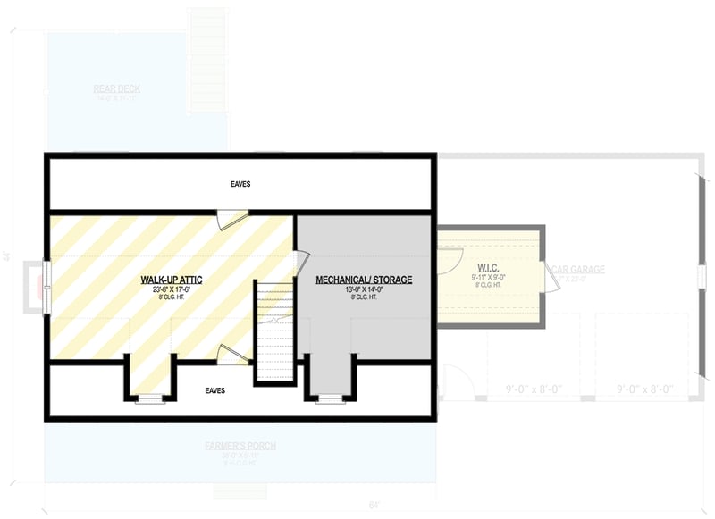 Plan 470003ECK: Two-Story Traditional House Plan with Formal Dining Room - 2056 Sq Ft - Floor Plan - 3rd Floor - Colonial, Country, Traditional