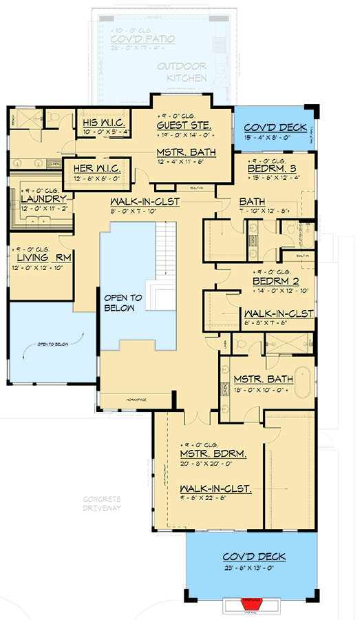 Plan 666244RAF: Modern House Plan with 2-Bed Main Floor Apartment - 6,471 Sq. Ft. - Floor Plan - 2nd Floor - Contemporary, Mid Century Modern, Modern, Northwest, Transitional