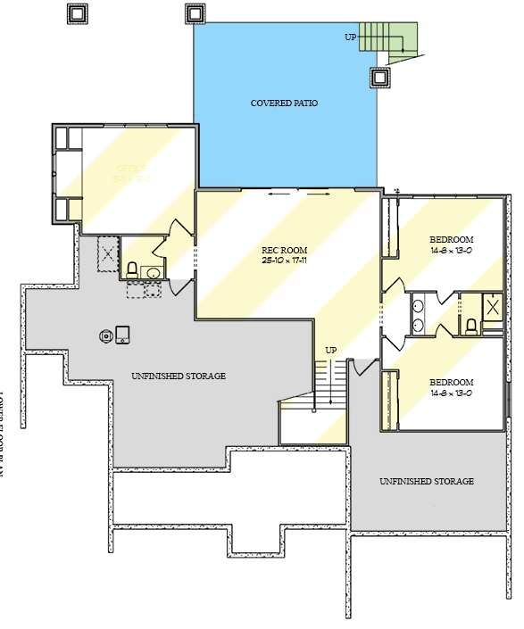 Plan 95239RW: Mountain Craftsman House Plan with Lower Level Expansion - 2848 Sq Ft - Floor Plan - 2nd Floor - Craftsman, Mountain, New American