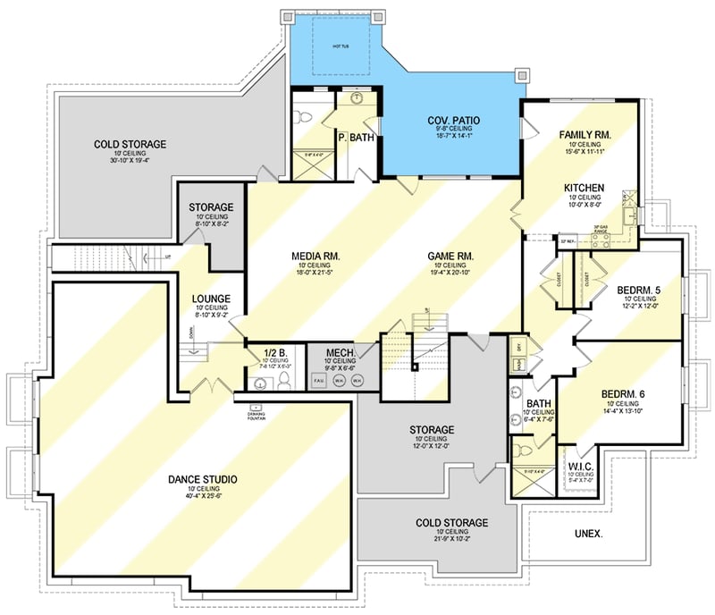 Plan 290169IY: New American House Plan with Home Office and Boat-Friendly Bay - 4217 Sq Ft - Floor Plan - 3rd Floor - Craftsman, Modern Farmhouse, New American, Transitional