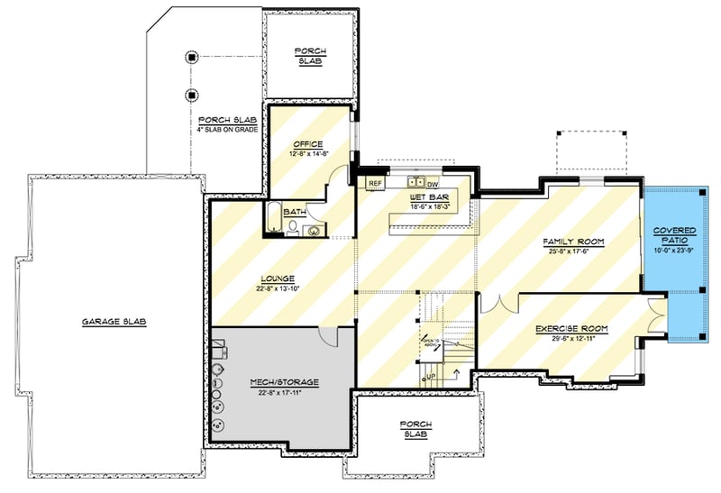 Plan 135250GRA: Transitional Tudor House Plan with 4-Car Garage - 4158 Sq Ft - Floor Plan - Optional Lower Level - European, Transitional, Tudor