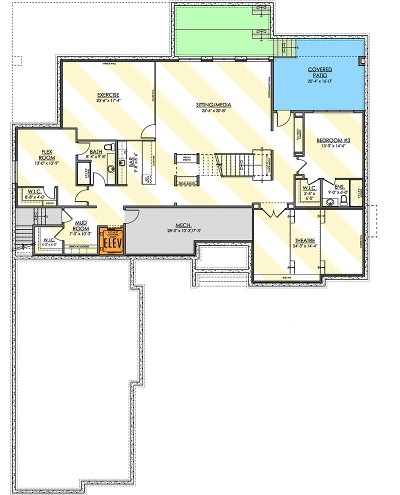 Plan 81830AB: Luxury Transitional House Plan with Multiple Master Suites - 6983 Sq Ft - Floor Plan - Optionally Finished Lower Level - Contemporary, Modern, Northwest, Transitional