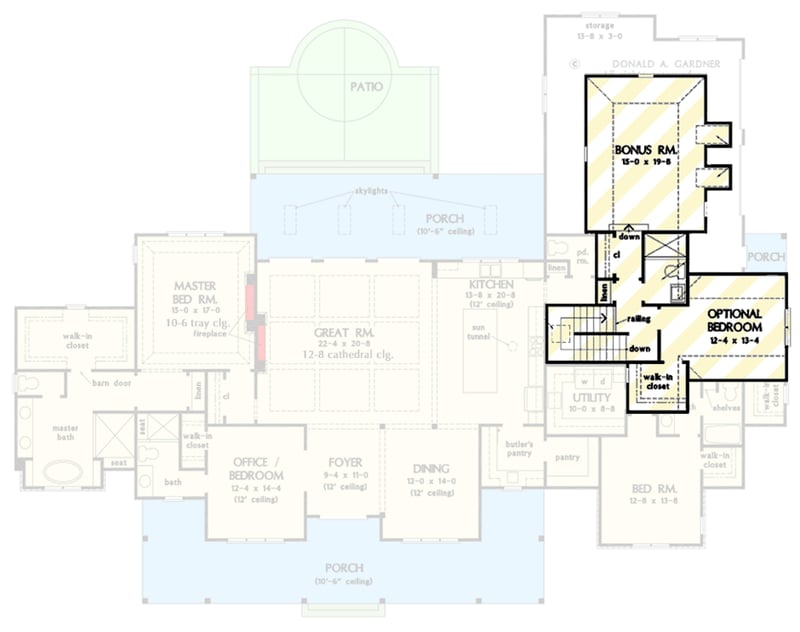Plan 444425GDN: One-Story Modern Farmhouse with Upstairs Expansion - 3198 Sq Ft - Floor Plan - 2nd Floor - Country, Farmhouse, Modern Farmhouse