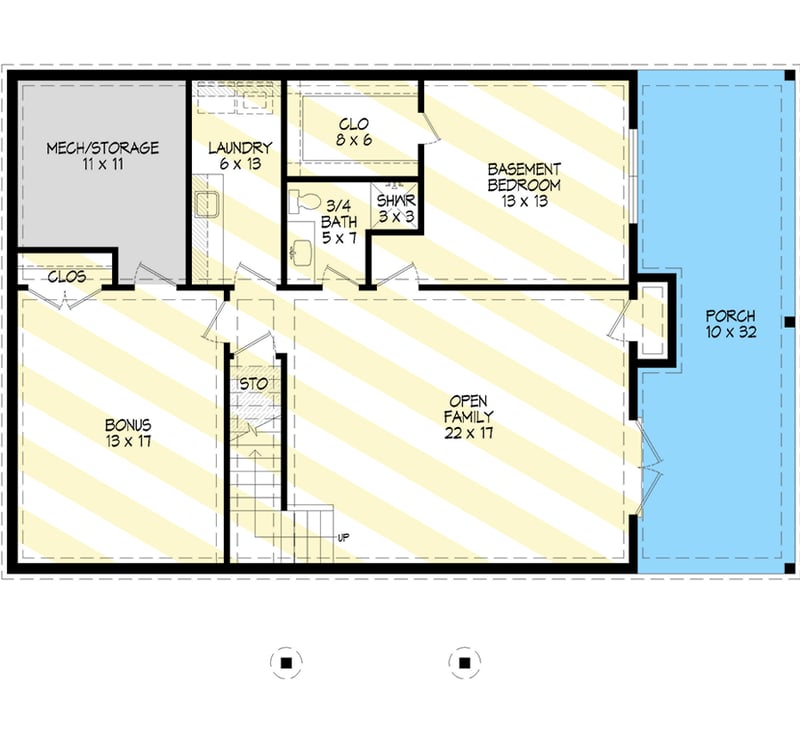 Plan 680298VR: 4-Bed Rustic Country Home Plan with Two Story Great Room  - Floor Plan - Optional Lower Level - Country, Mountain, New American, Rustic, Vacation