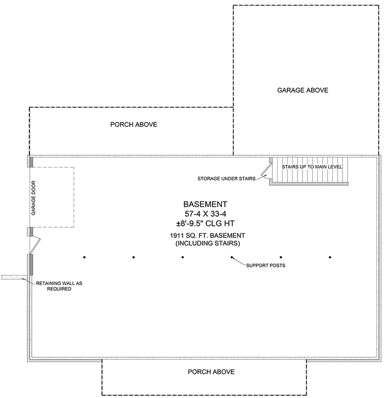 Plan 51220MM: 3-Bed Country Farmhouse Plan with Two Story Great Room - 1800 Sq Ft - Floor Plan - Unfinished Basement  - Country, Farmhouse, Ranch
