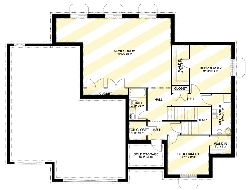 Plan 61506UT: Two-Story Transitional Home Plan with Home Office and Optional Lower Level - 3372 Sq Ft - Floor Plan - Optional Lower Level - Country, Southern, Transitional