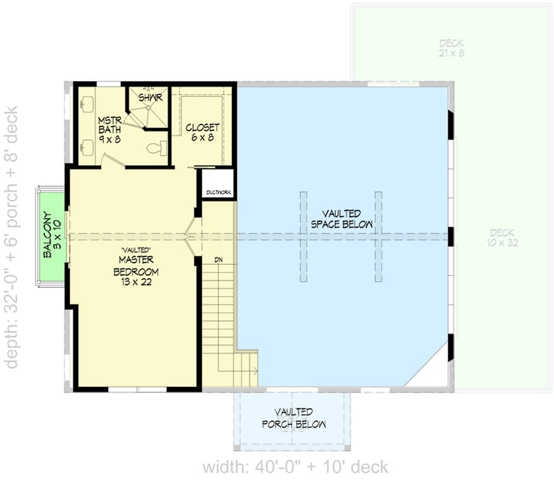 Plan 680354VR: 3-Bed Mountain Craftsman with Loft and Open Deck - 1736 Sq Ft - Floor Plan - 2nd Floor - Craftsman, Mountain