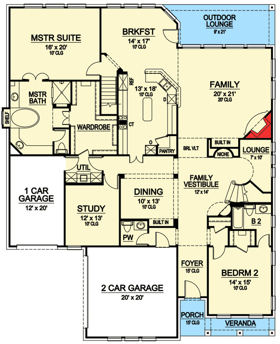 Plan 36407TX: Impressive European Manor Home - Floor Plan - Main Level - European, Traditional