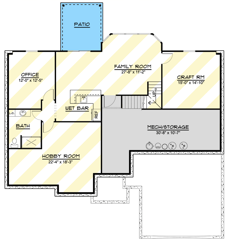 Plan 135278GRA: One-Story Traditional House Plan with 4-Beds - 1897 Sq Ft - Floor Plan - Optional Lower Level - Country, Ranch, Traditional