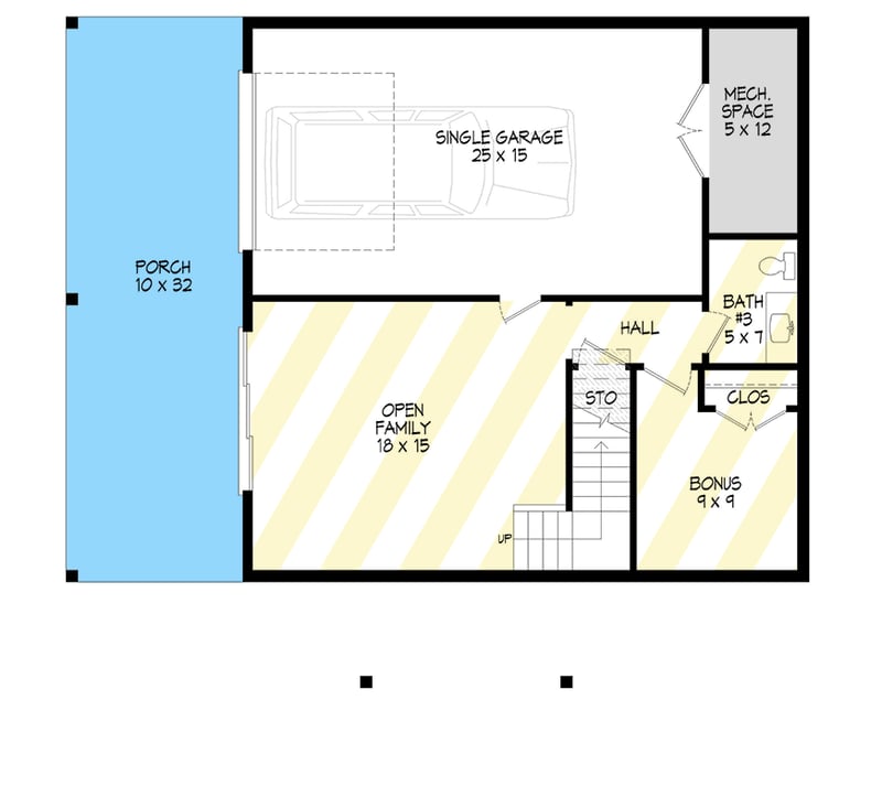 Plan 680407VR: 2-Bed Country House Plan with Loft and Home Office - 1360 Sq Ft - Floor Plan - Optional Lower Level - Country, Mountain, Rustic