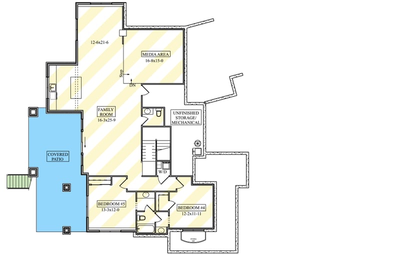 Plan 95250RW: 3-Bed Modern Mountain Rambler House Plan with Wrap-Around ...