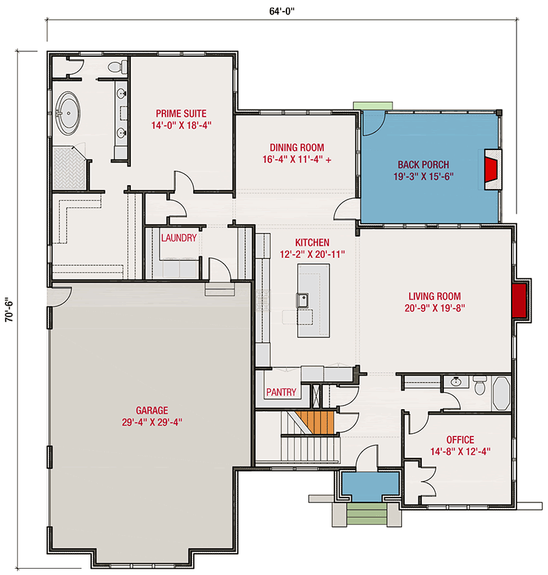 Plan 50233PH: Transitional European Home Plan with Second Floor Play Room - 3630 Sq Ft - Floor Plan - Main Level - European, New American, Transitional, Tudor