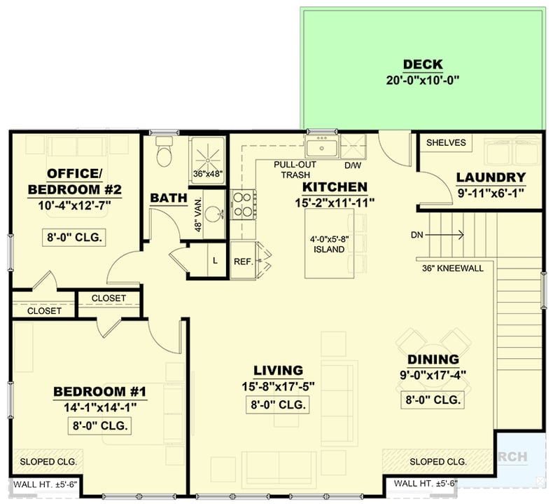 Plan 810031RBT: Carriage House Detached Garage Plan with 1 or 2 Bed Apartment - 1345 Sq Ft - Floor Plan - 2nd Floor - Cottage, Modern Farmhouse, New American, Traditional