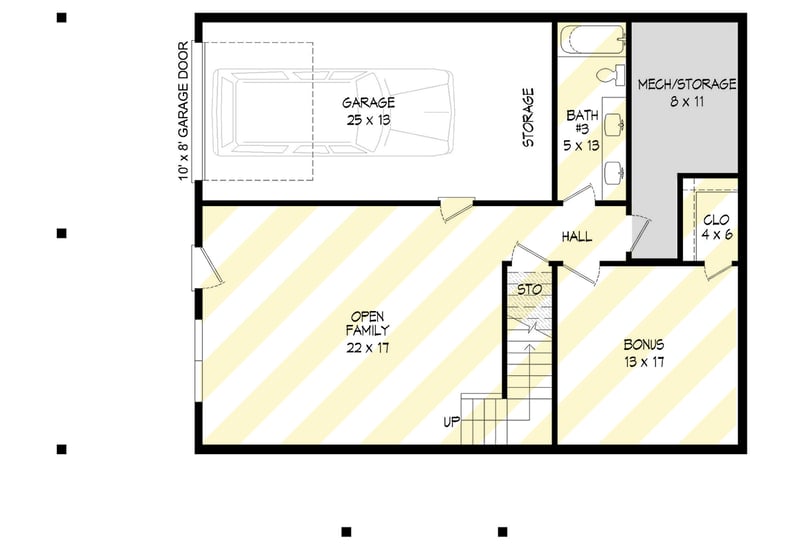 Plan 680471VR: 3-Bed Mountain House Plan with Vaulted Two-Story Great Room - 1770 Sq Ft - Floor Plan - Optional Lower Level - Country, Mountain, Rustic