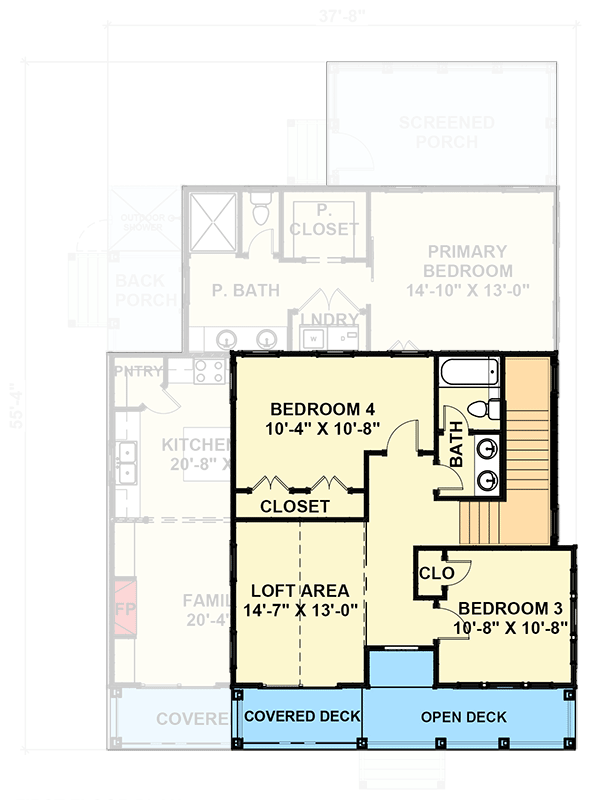 Plan 30036RT: Three-Story Coastal House Plan with Multiple Screened Porches - 2578 Sq Ft - Floor Plan - 3rd Floor - Beach, Coastal