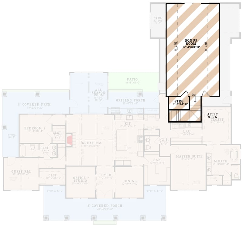 Plan 70903MK: 3-Bedroom Modern Farmhouse Plan with Outdoor Kitchen - 2580 Sq Ft - Floor Plan - Bonus Level - Country, Farmhouse, Modern Farmhouse