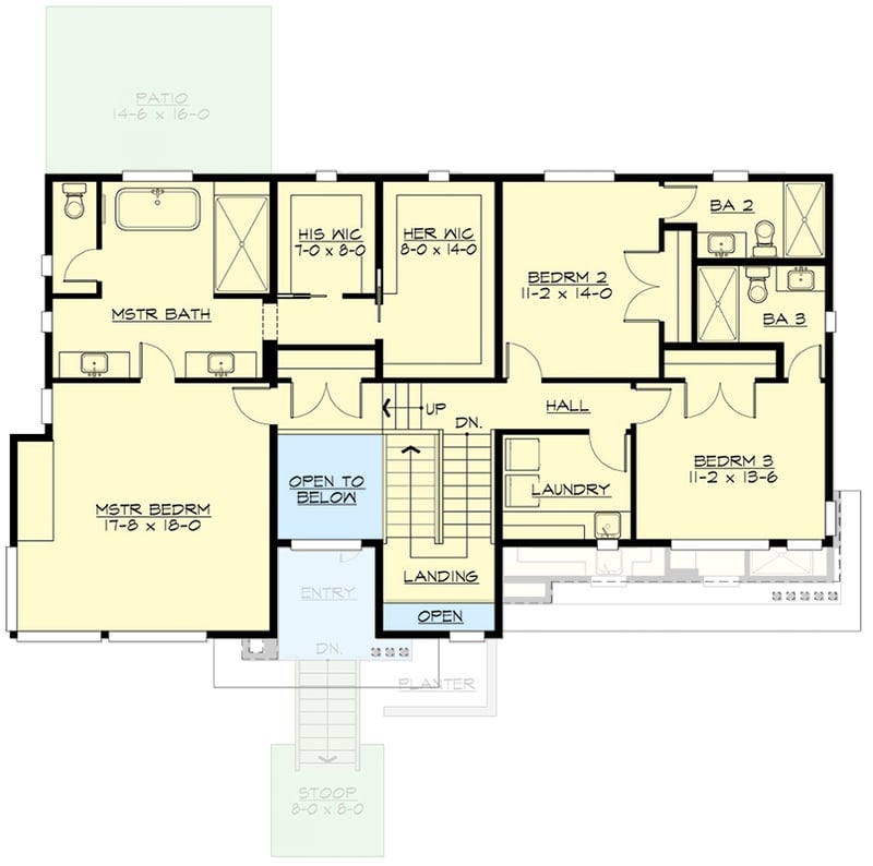 Plan 23994JD: Two-Story Contemporary House Plan with Vaulted Great Room - 3865 Sq Ft - Floor Plan - 2nd Floor - Contemporary, Modern