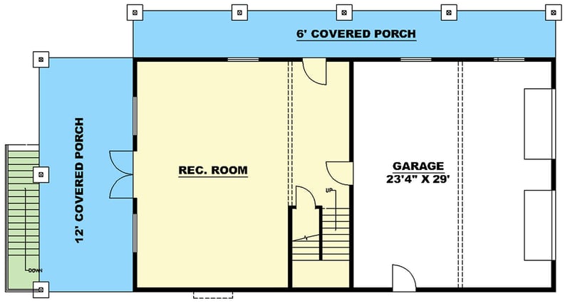 Plan 350115GH: 2-Bedroom Mountain House Plan with Screened Porch - 2465 Sq Ft - Floor Plan - Main Level - Mountain