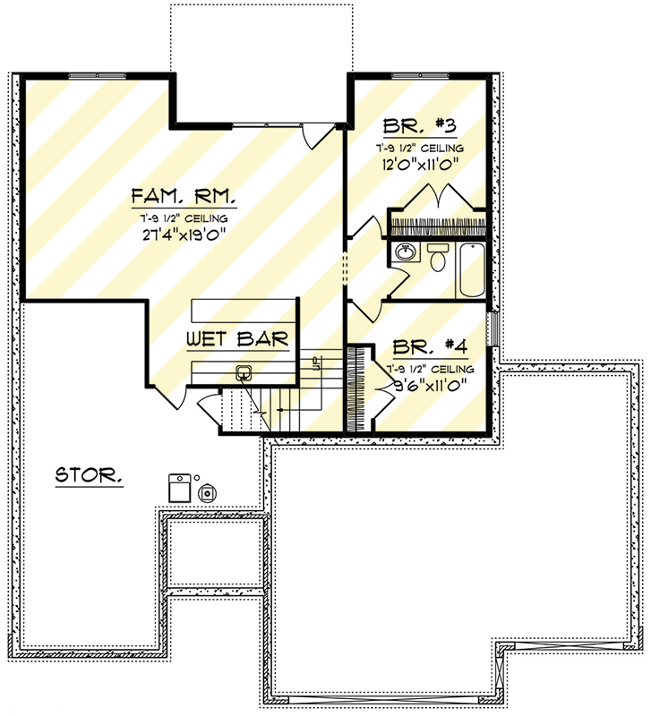 Plan 890140AH: 2-Bed Craftsman Ranch House Plan with Vaulted Great Room - 1569 Sq Ft - Floor Plan - Optional Lower Level - Craftsman, Ranch