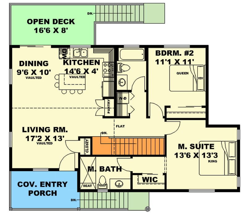 Plan 350123GH: 3-Bed Traditional House Plan with Lower Level Family Room - 1849 Sq Ft - Floor Plan - Main Level - Traditional