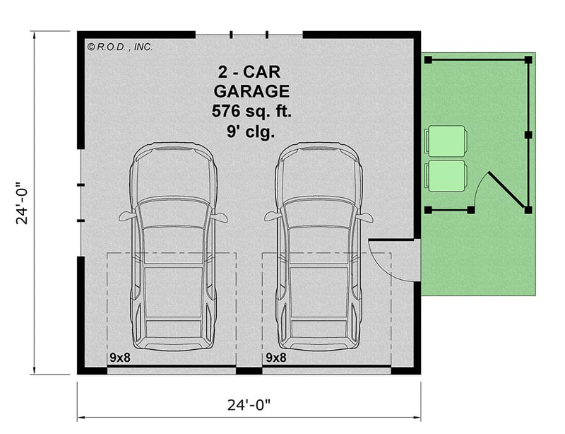 Plan 14989RK: 2-Car Traditional Garage Plan - Floor Plan - Main Level - Traditional
