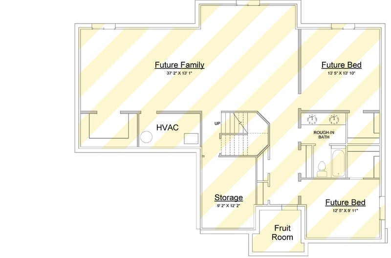 Plan 910116WHD: Spacious 4-Bedroom House Plan with Loft and Den - Floor Plan - Unfinished Basement  - Traditional