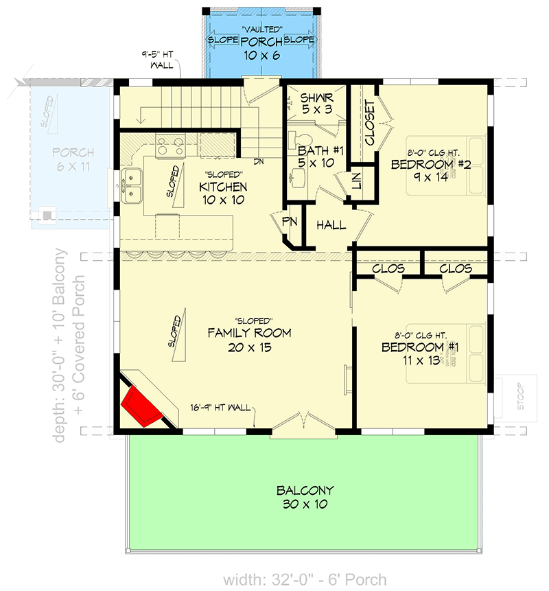 Plan 680551VR: Modern Three-Story Home with Flexible Bedroom Options and Spacious Garage - Floor Plan - 2nd Floor - Mid Century Modern, Modern, Mountain