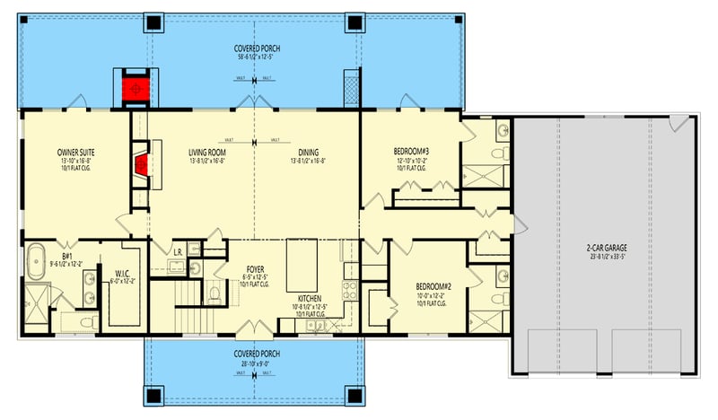Plan 12338JL: Mountain Craftsman House Plan with Two-Story Great Room and Outdoor Kitchen - Floor Plan - Main Level - Country, Craftsman, Mountain, Rustic