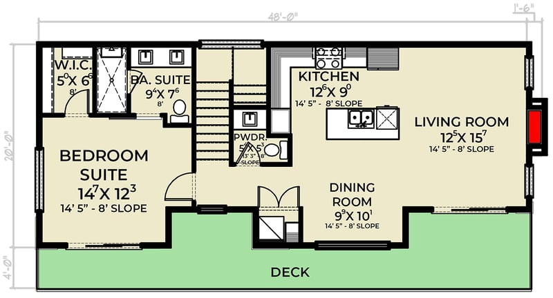 Modification Request for Plan 280230JWD: Contemporary 2-Bedroom Home ...