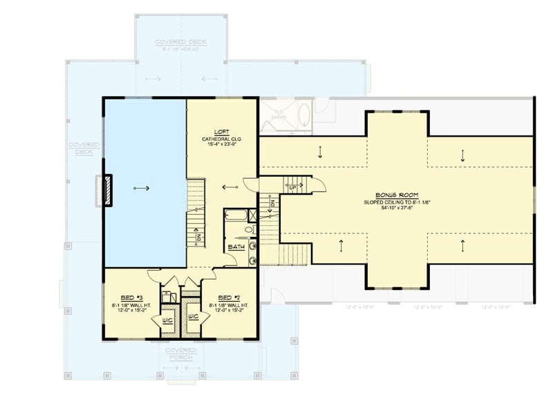 Plan 135362GRA: Alluring 3-Bed Barndominium House Plan with 2-Story Great Room - 3115 Sq Ft - Floor Plan - 2nd Floor - Barndominium