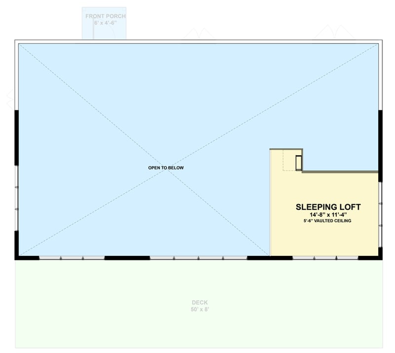 Plan 337010JUN: Sleek Modern Mountain Home with Vaulted Ceilings and Lofted Flex Space - Floor Plan - 2nd Floor - Contemporary, Mid Century Modern, Modern