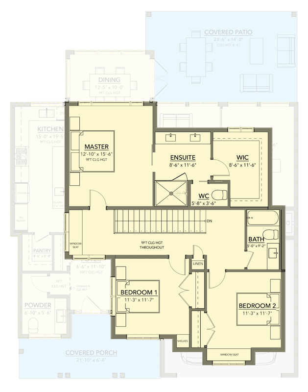 Plan 144117UPR: New American Farmhouse Gem with Spacious Patio and Expansive Interiors - Floor Plan - 2nd Floor - Modern Farmhouse, New American