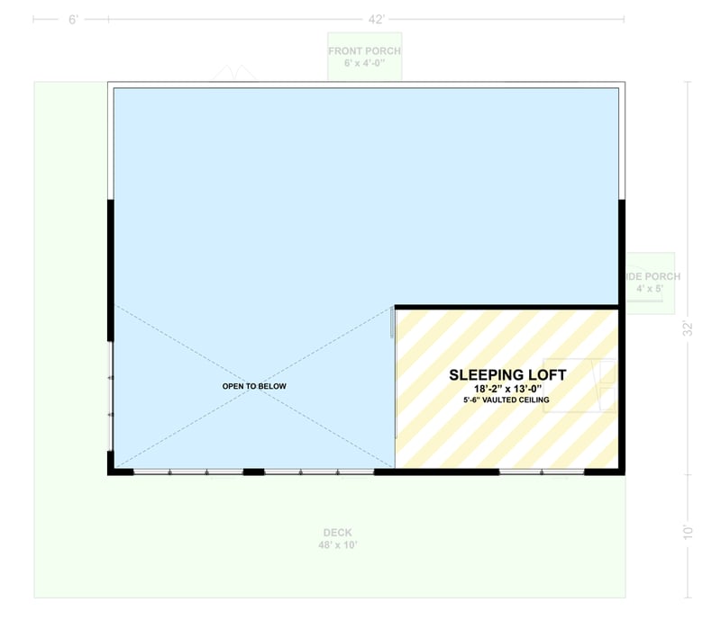 Plan 337011JUN: Modern Home Plan with Split Bedrooms and Loft - Floor Plan - Optionally Finished Sleeping Loft - Mid Century Modern, Modern