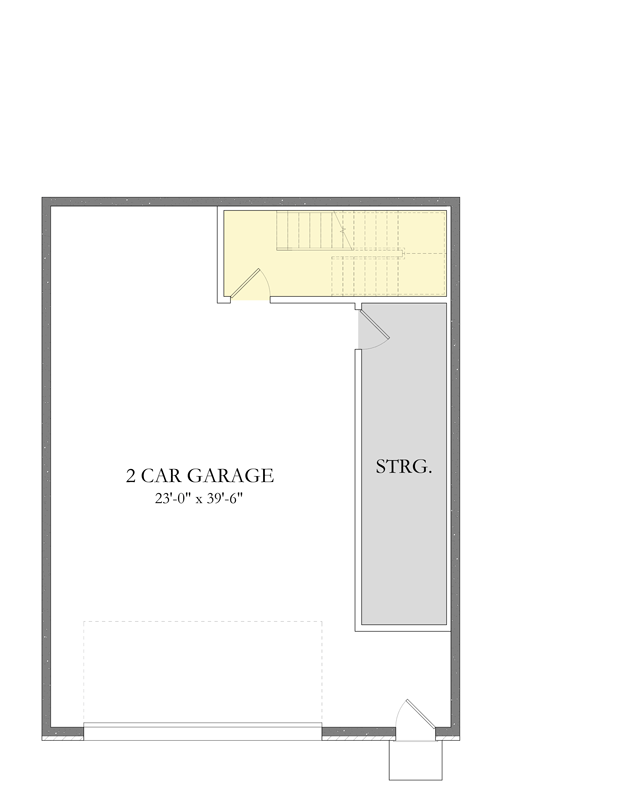 Plan 490161NAH: 1-Bedroom Modern Farmhouse Plan with Spacious Two-Car Garage - Floor Plan - Lower Level Walkout Garage - Country, Farmhouse, Modern Farmhouse