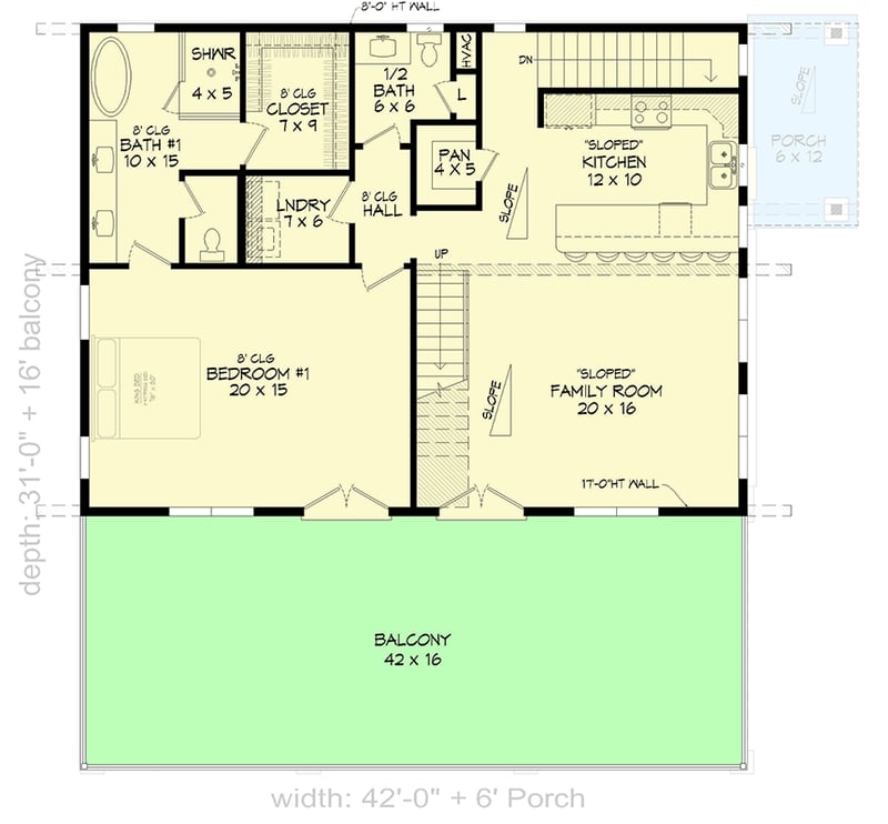 Plan 680584VR: Contemporary Mountain Home with 3 Bedrooms and Loft - Floor Plan - 2nd Floor - Contemporary, Modern, Mountain