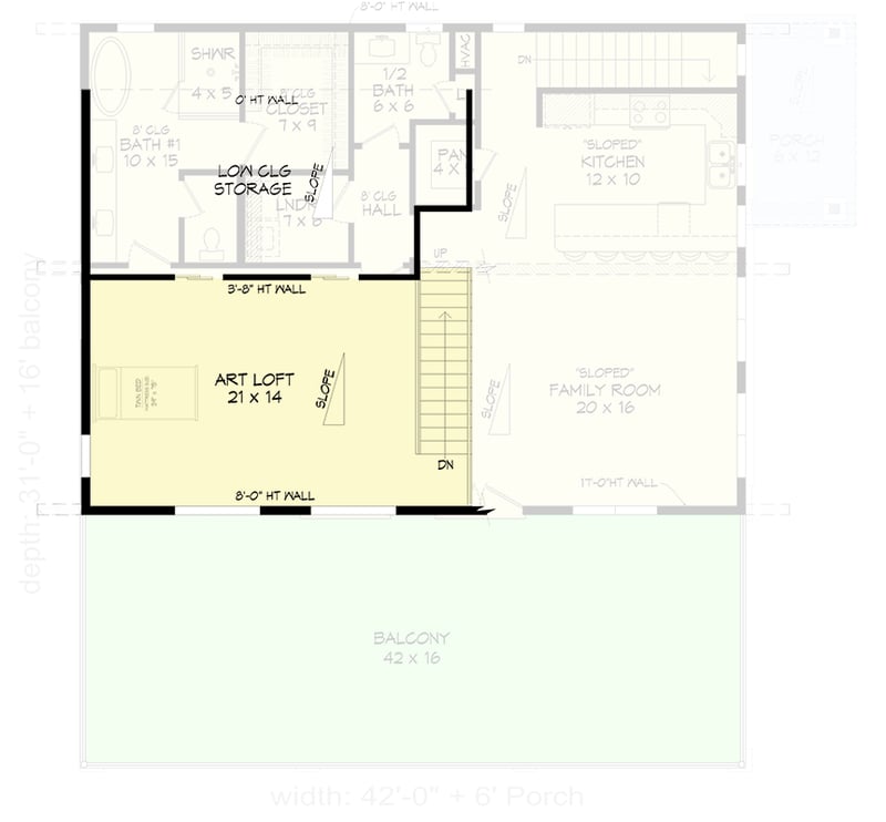 Plan 680584VR: Contemporary Mountain Home with 3 Bedrooms and Loft - Floor Plan - 3rd Floor - Contemporary, Modern, Mountain