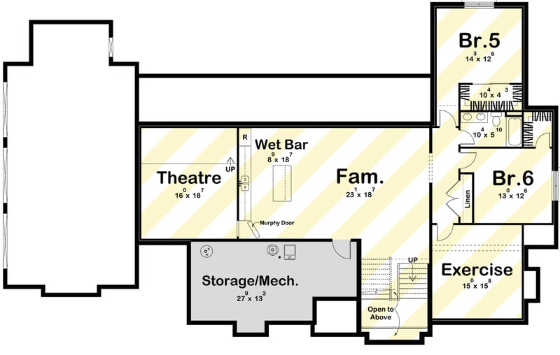 Plan 623534DJ: Two-Story Modern Cottage House Plan with Upstairs Loft - Floor Plan - Optional Lower Level Layout ($ Paid Option) - Cottage, Transitional, Tudor