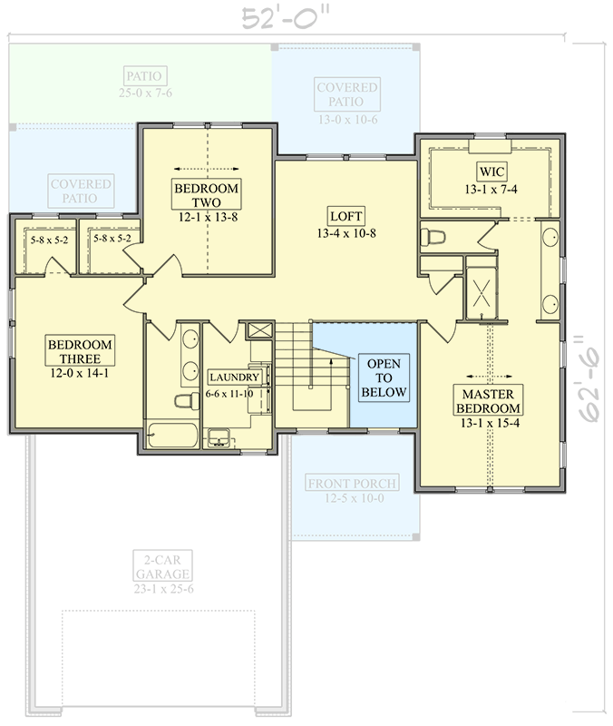 Plan 95286RW: Two-Story Traditional House Plan with Loft and Workshop - Floor Plan - 2nd Floor - Traditional