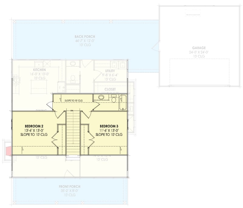 Plan 818170JSS: Country Farmhouse House Plan with Expansive Porches - Floor Plan - 2nd Floor - Country, Farmhouse