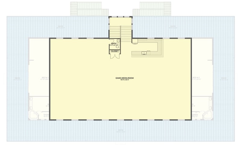 Plan 61649UT: Expansive Two-Bedroom Luxury Traditional Home with RV Garage and Workshop - Floor Plan - 3rd Floor - Traditional